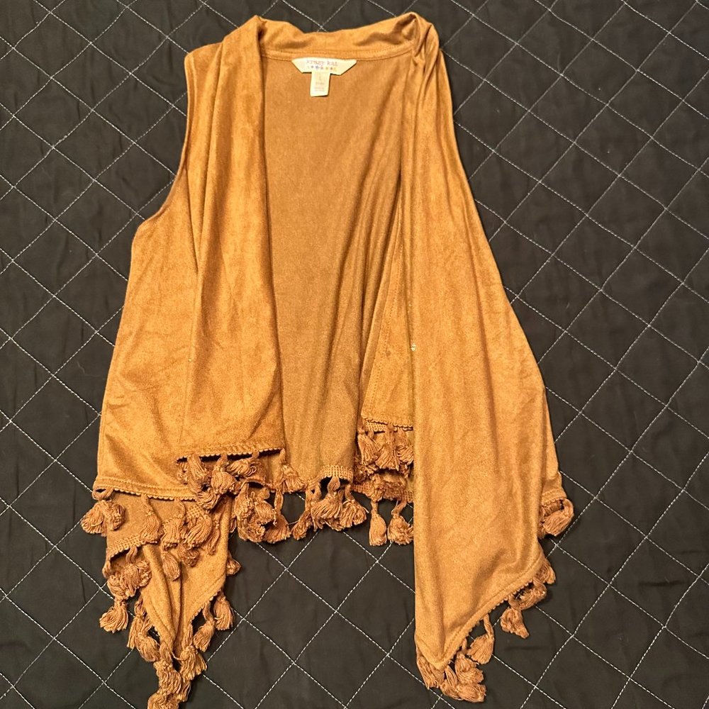 Brown cardigan with tassels